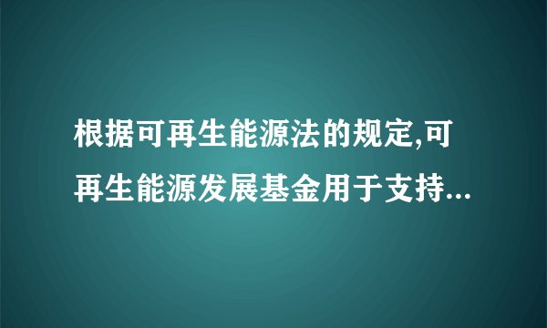 根据可再生能源法的规定,可再生能源发展基金用于支持哪些事项?
